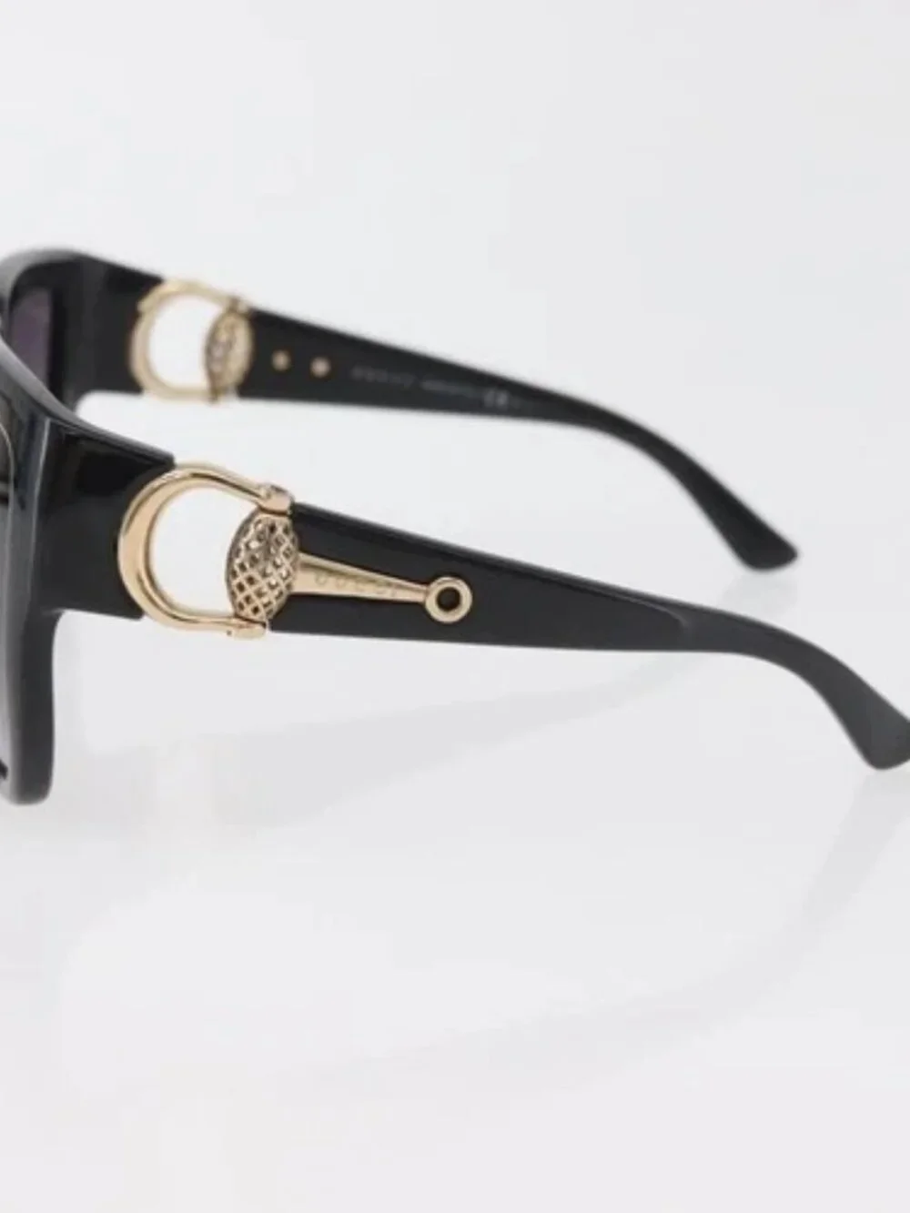 GUCCI Sunglasses plastic Black GG3727 Auth hk3699A